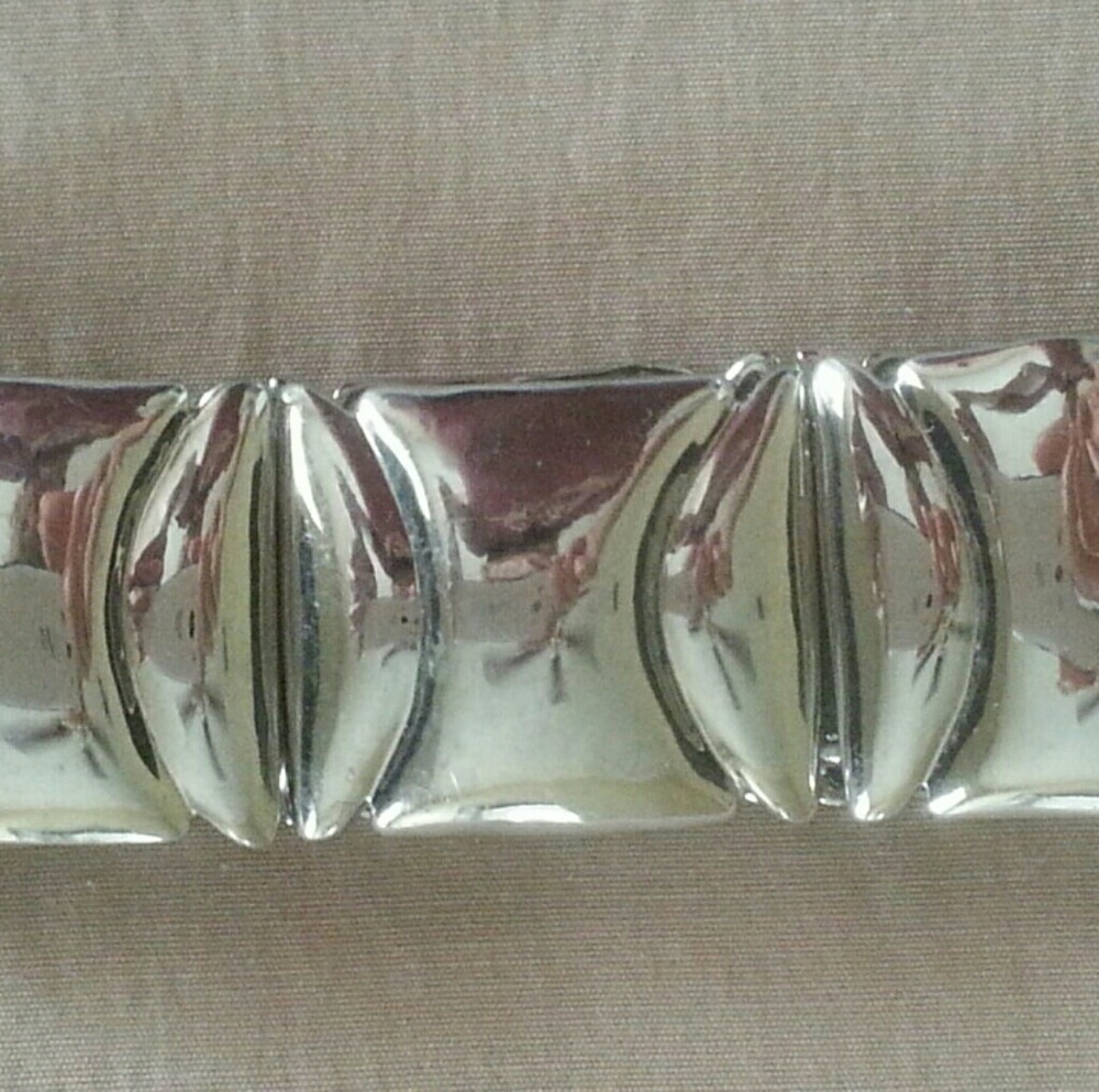 Silver slip on bracelet